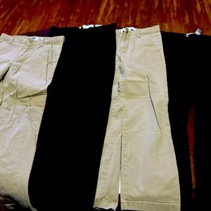 4 pair of old navy chino pants size 7